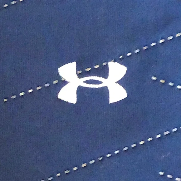 UNDER ARMOUR Navy Blue Cold Gear Quarter Zip Pullover Collared Sweatshirt Sz LG